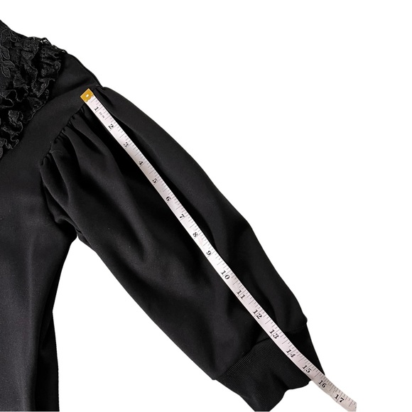 SIMONE ROCHA Black Crew Neck Viscose Dress Size Small - Picture 10 of 11